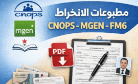 تحميل مطبوعات الانخراط CNOPS و MGEN ومؤسسة محمد السادس PDF – جميع الوثائق المطلوبة